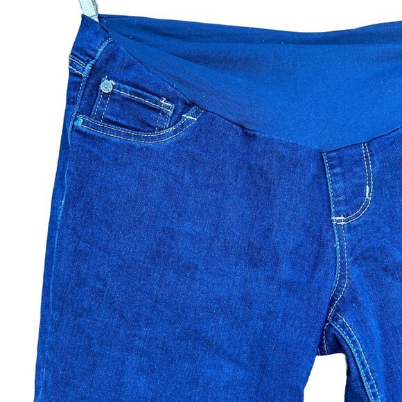 Indigo Dark Blue Maternity Skinny Stretch Size LM - Picture 6 of 15